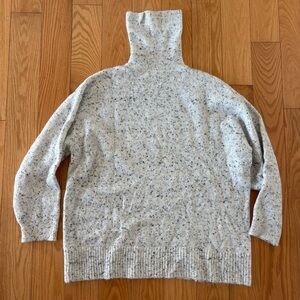 Speckled Gray Turtleneck Sweater oversized